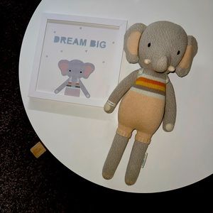 Cuddle & Kind Evan the Elephant doll & framed print